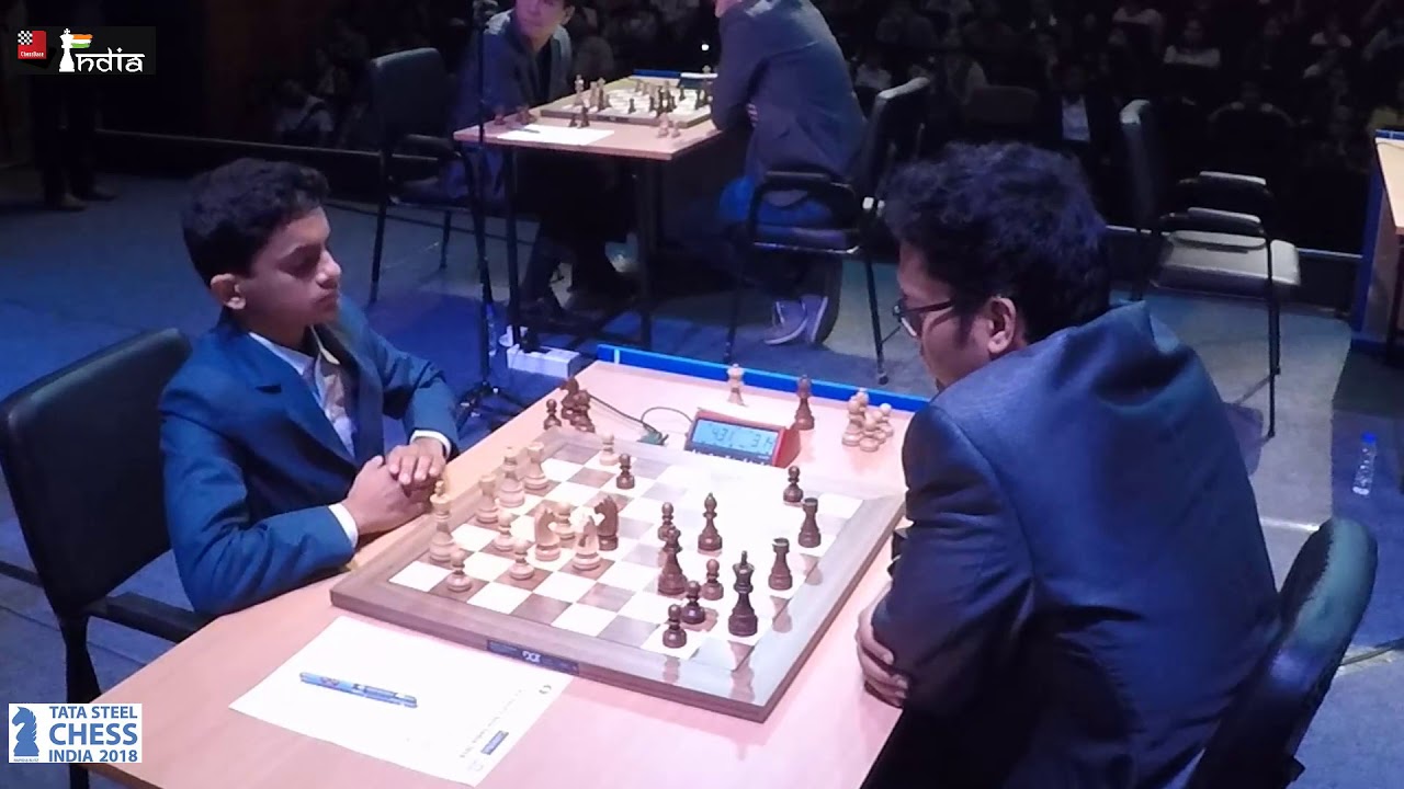 Nihal Sarin vs Surya Sekhar Ganguly - Full Match | Tata Steel Chess India 2018
