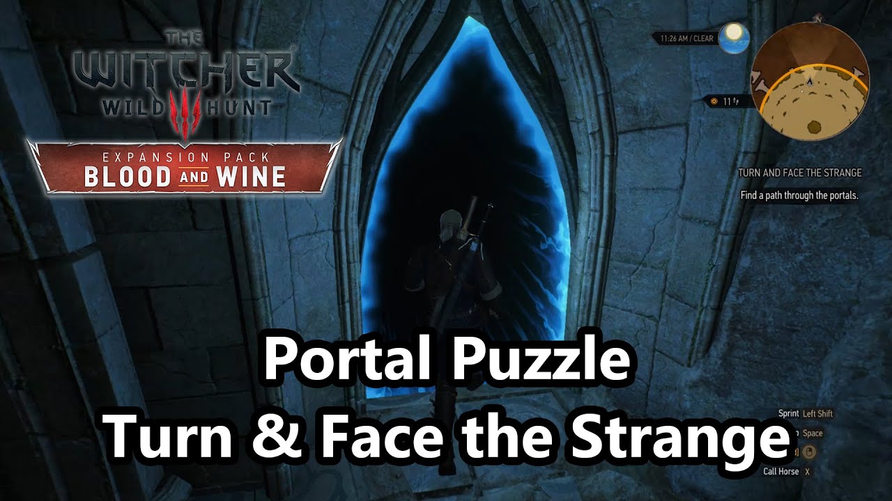 The Witcher 3: Portal Puzzle (Turn & Face the Strange) [B&W]