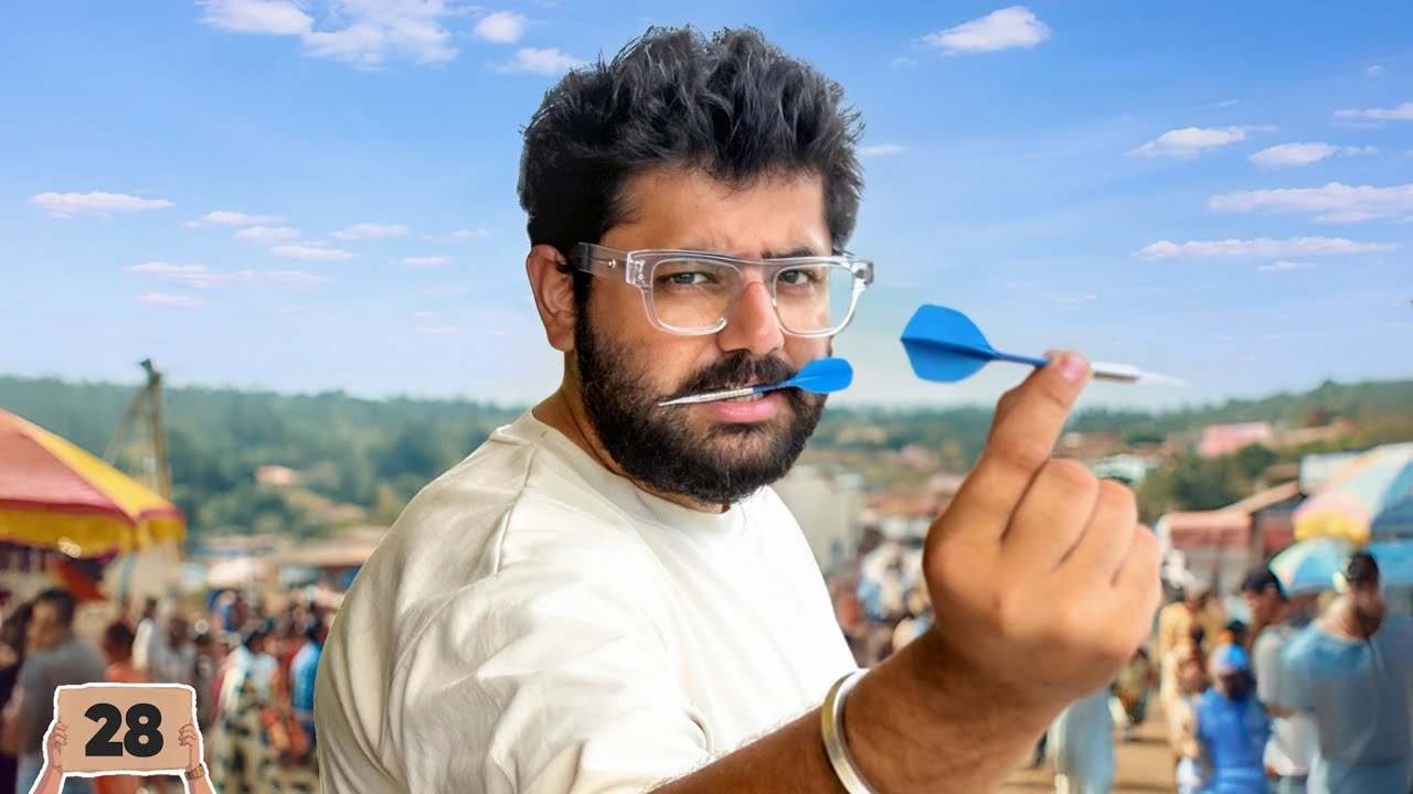 Challenging Strangers to a Game of Dart! (WIN ₹100) 🤩 ~ Day 28
