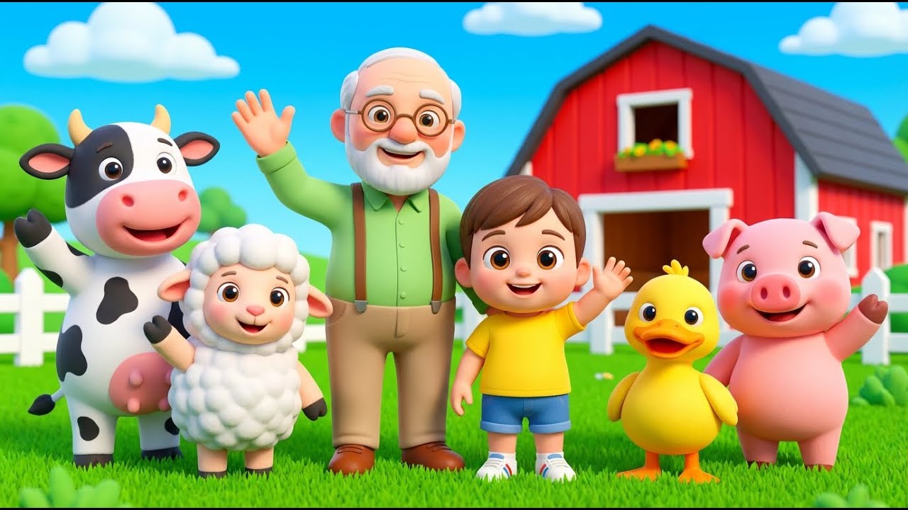 Happy Farm Animals Song 🐄🐑🦆 | Fun Nursery Rhymes for Kids | 3D Cartoon Farm |