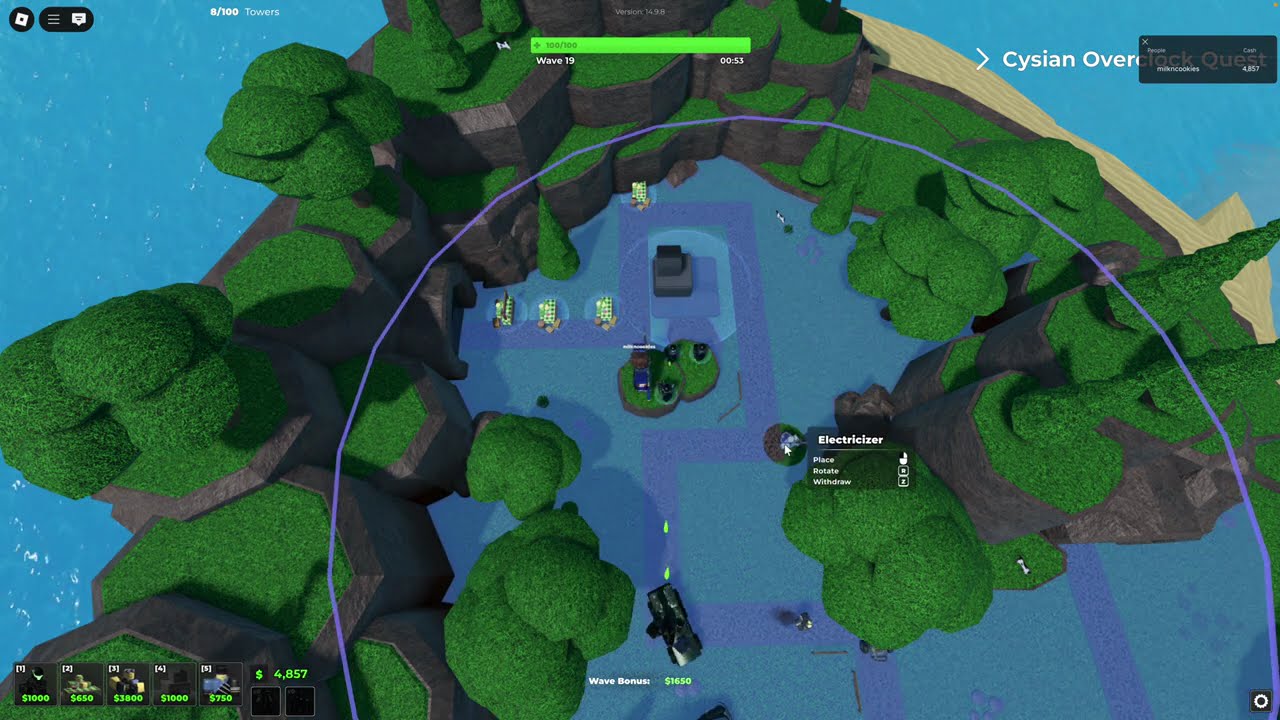 Tower Blitz -Solo expert mode on grassy island
