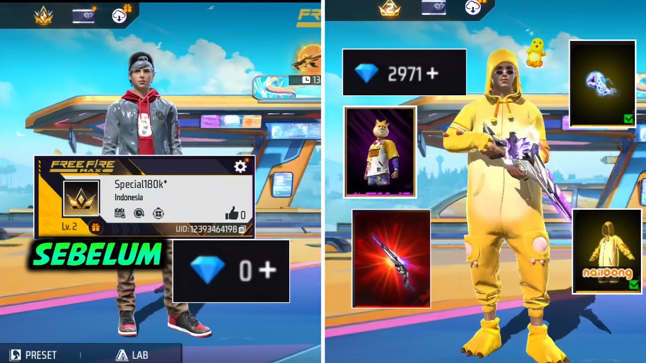 GW BUAT AKUN BARU, TERUS GW JADIIN AKUN SULTAN CUMA MODAL BONUS TOP UP😱