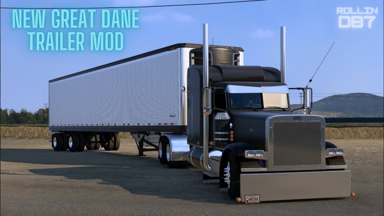 New Great Dane Trailer - Long Run Big Cat 6NZ 🔥 | 4k | American Truck Simulator | Realistic Driving