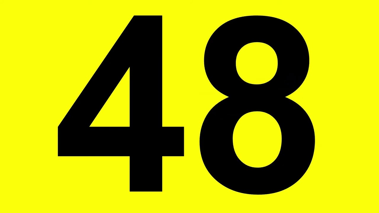Numbers from 1 to 100 (Yellow Background)