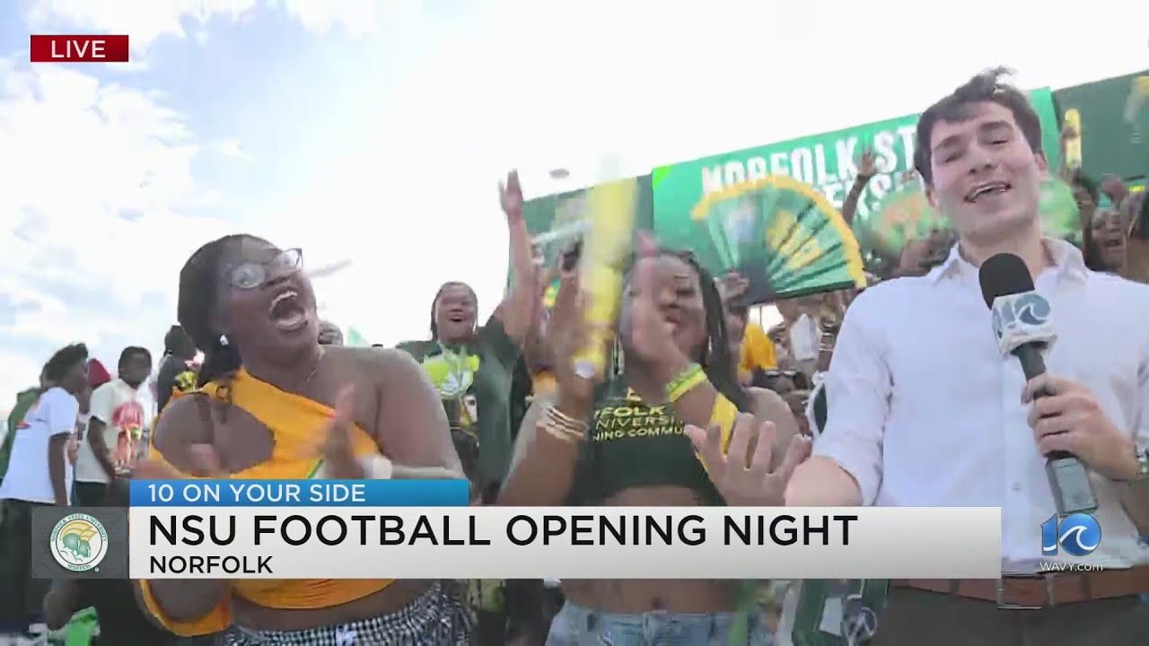 Norfolk State student section lit for season opener