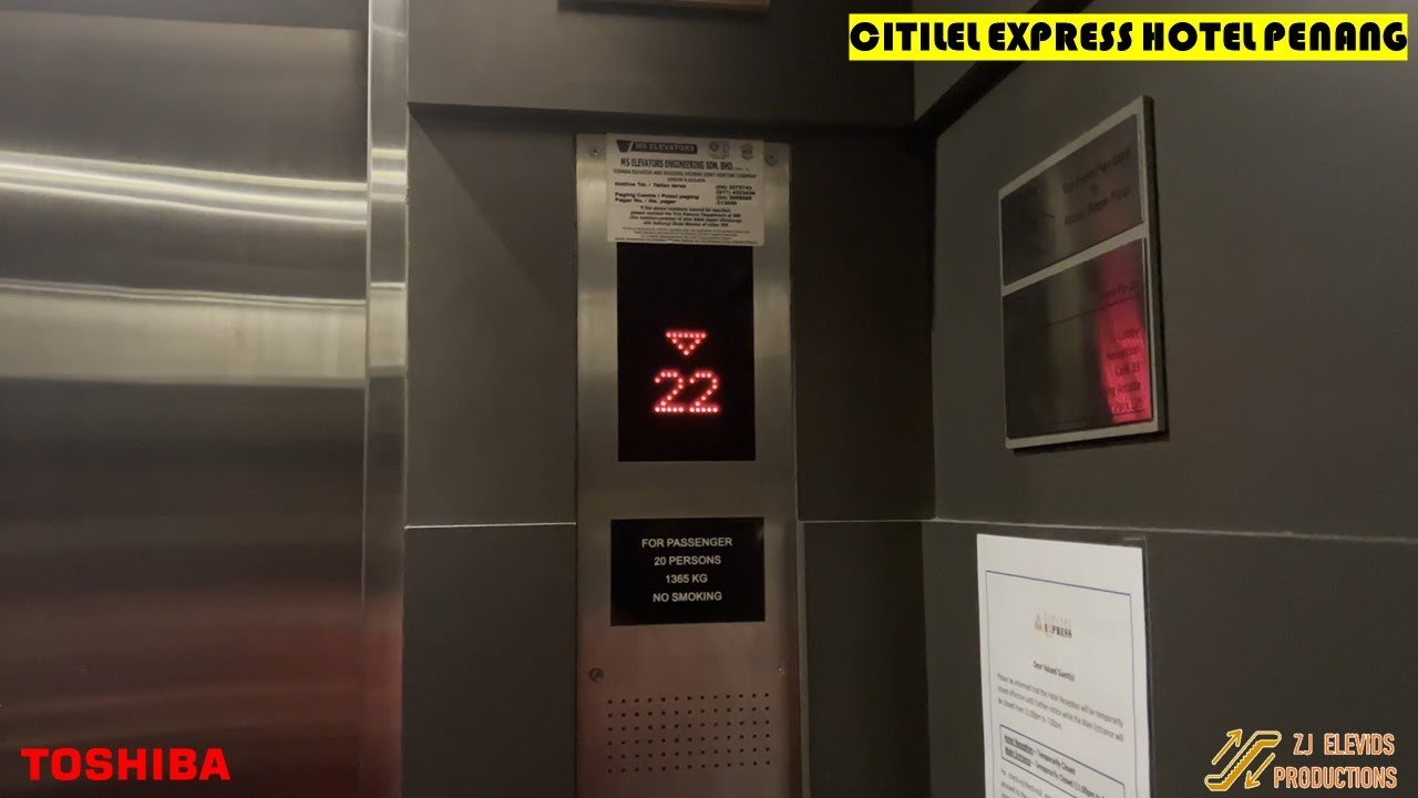 Toshiba Elevators at Cititel Express Hotel Penang, Georgetown, Penang, Malaysia. (Guestroom Lifts)