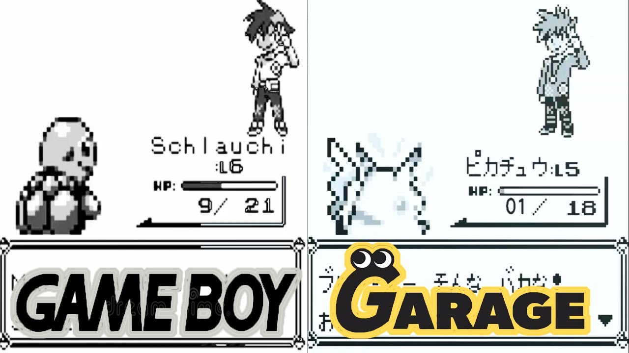 Pokemon Yellow RECREATED in GAME BUILDER GARAGE vs GAME BOY Pokemon Red / Blue