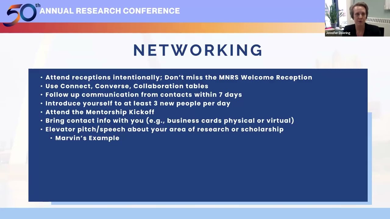 MNRS Webinar: Building Meaningful Connections - How to Get the Most Out of the MNRS Conference