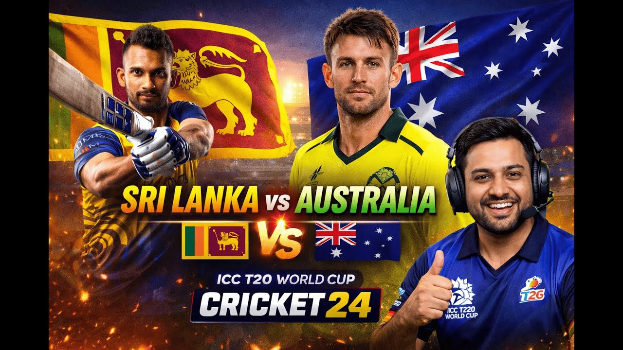 🏏🔥 SRI LANKA 🇱🇰 vs AUSTRALIA 🇦🇺 LIVE | ICC T20 WORLD CUP | CRICKET 24 🎮