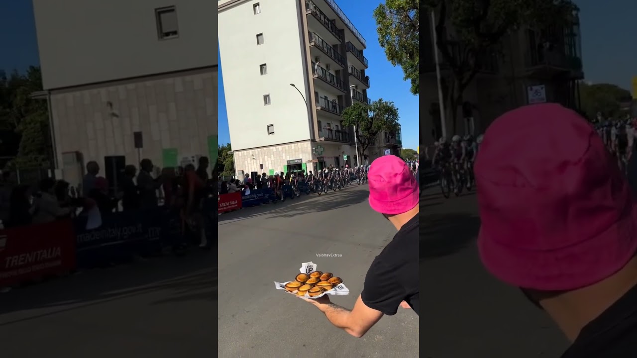 Coach stood at the cycle race with biscuits but only for his students #shortsvideo