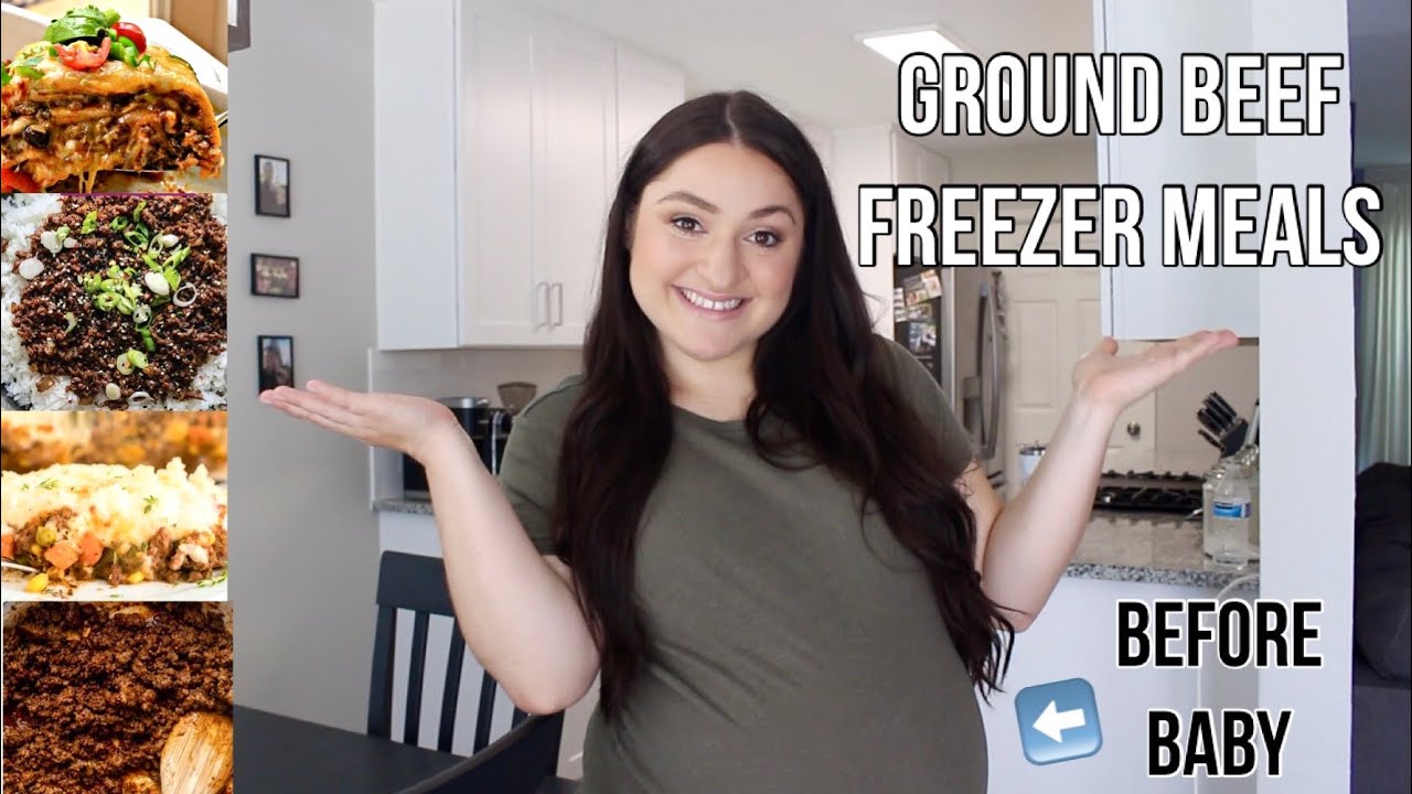 FREEZER MEAL PREP BEFORE BABY! *FILL YOUR FREEZER* | 4 EASY DINNERS | (POSTPARTUM PREP FOR NEW MOMS)