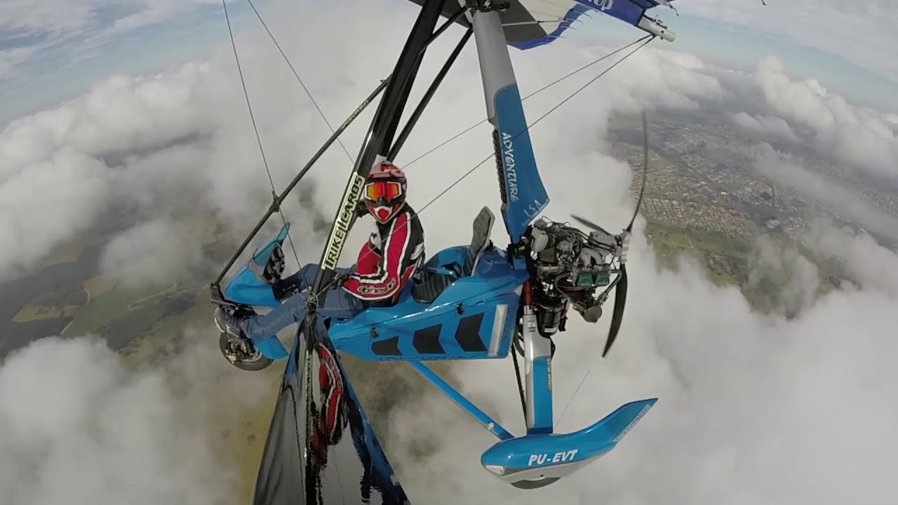 Voando de Trike sobre as nuvens!!!
