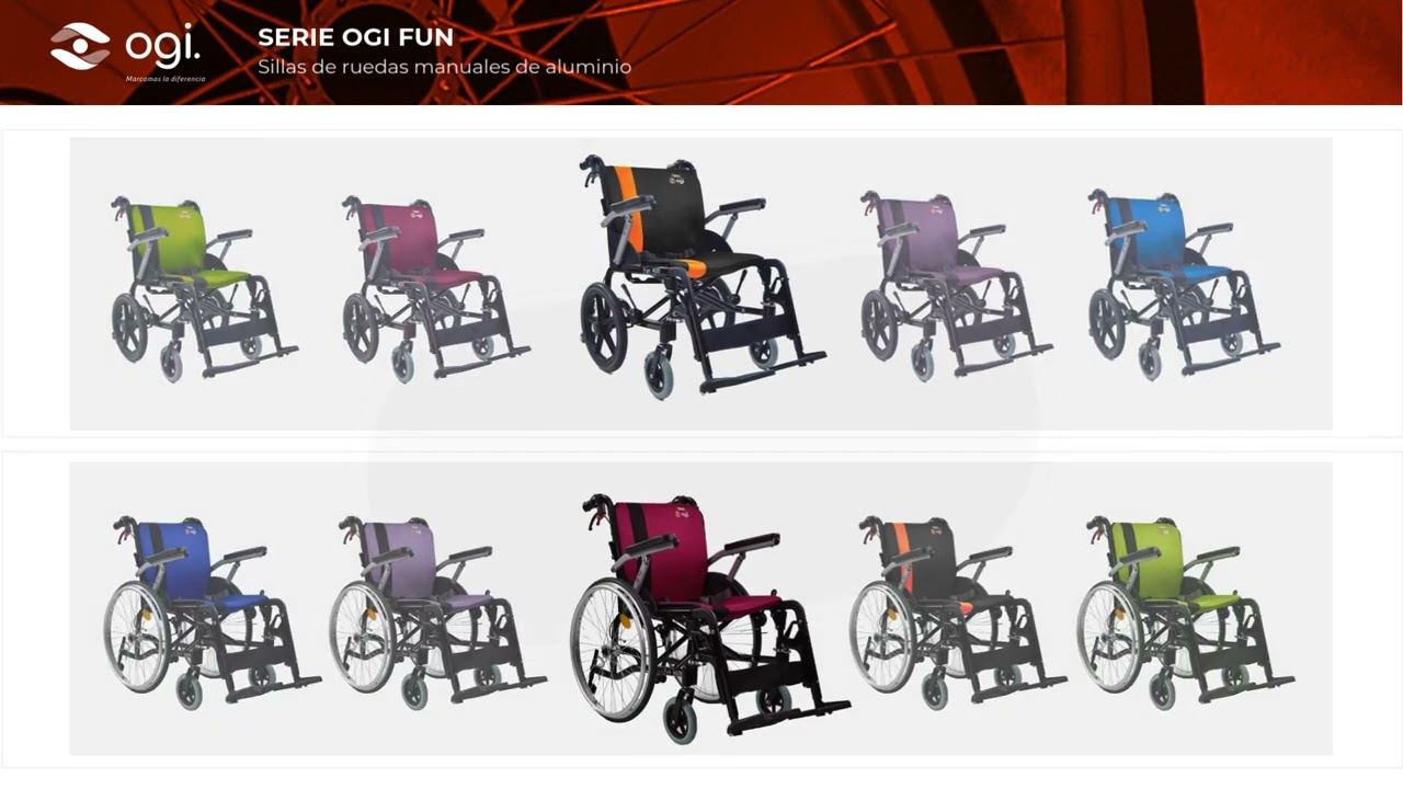 OGI FUN | Silla de Ruedas Ligera, Práctica y con Estilo