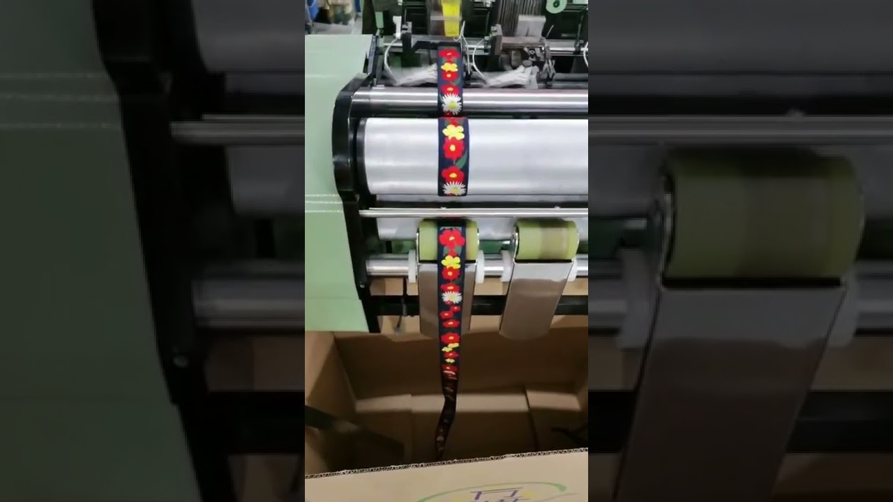 Computerized narrow fabric elastic webbing band tape jacquard needle loom weaving machine
