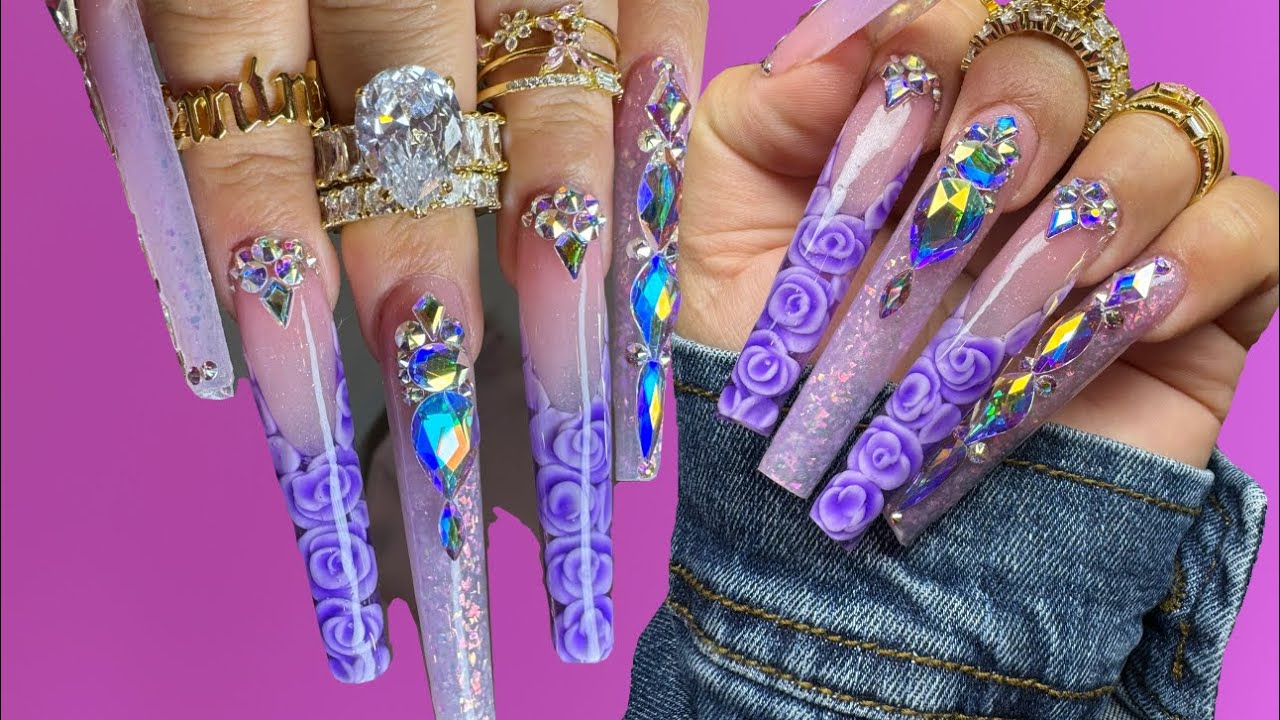 Watch me work: Jelly Encapsulated Nails | Bling Bling set #nails