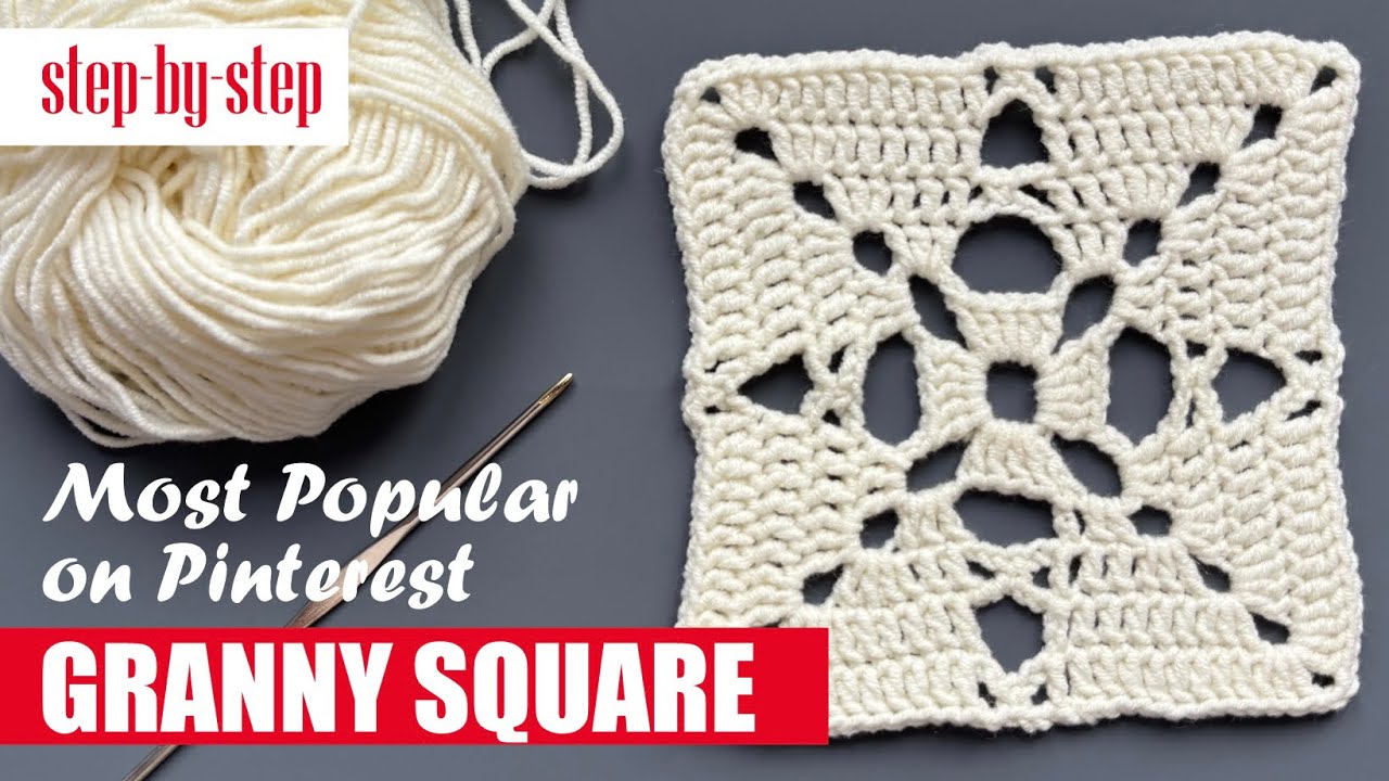 Granny Square for Beginners | FULL SQUARE + HALF SQUARE Crochet Tutorial