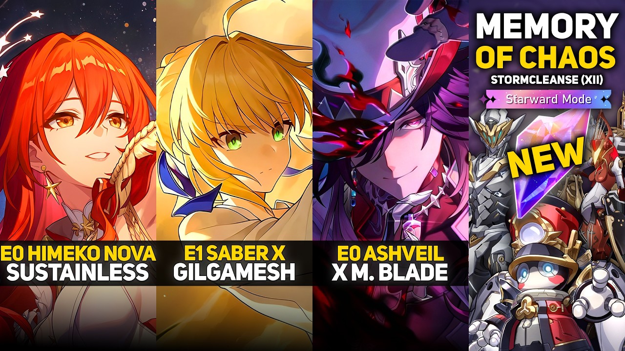 E0S1 Himeko Nova & E1S1 Saber & E0S1 Ashveil | Memory Of Chaos 12 Starward Mode | HSR 4.4