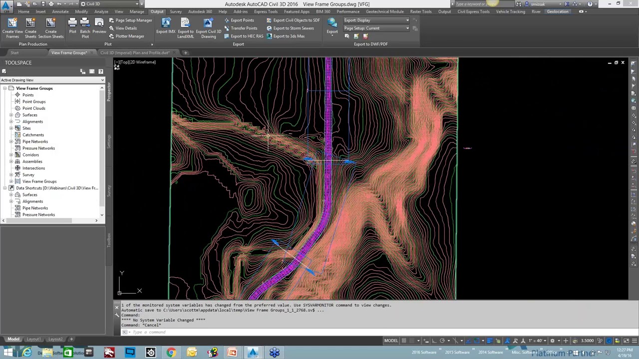 View Frame Groups in AutoCAD Civil 3D