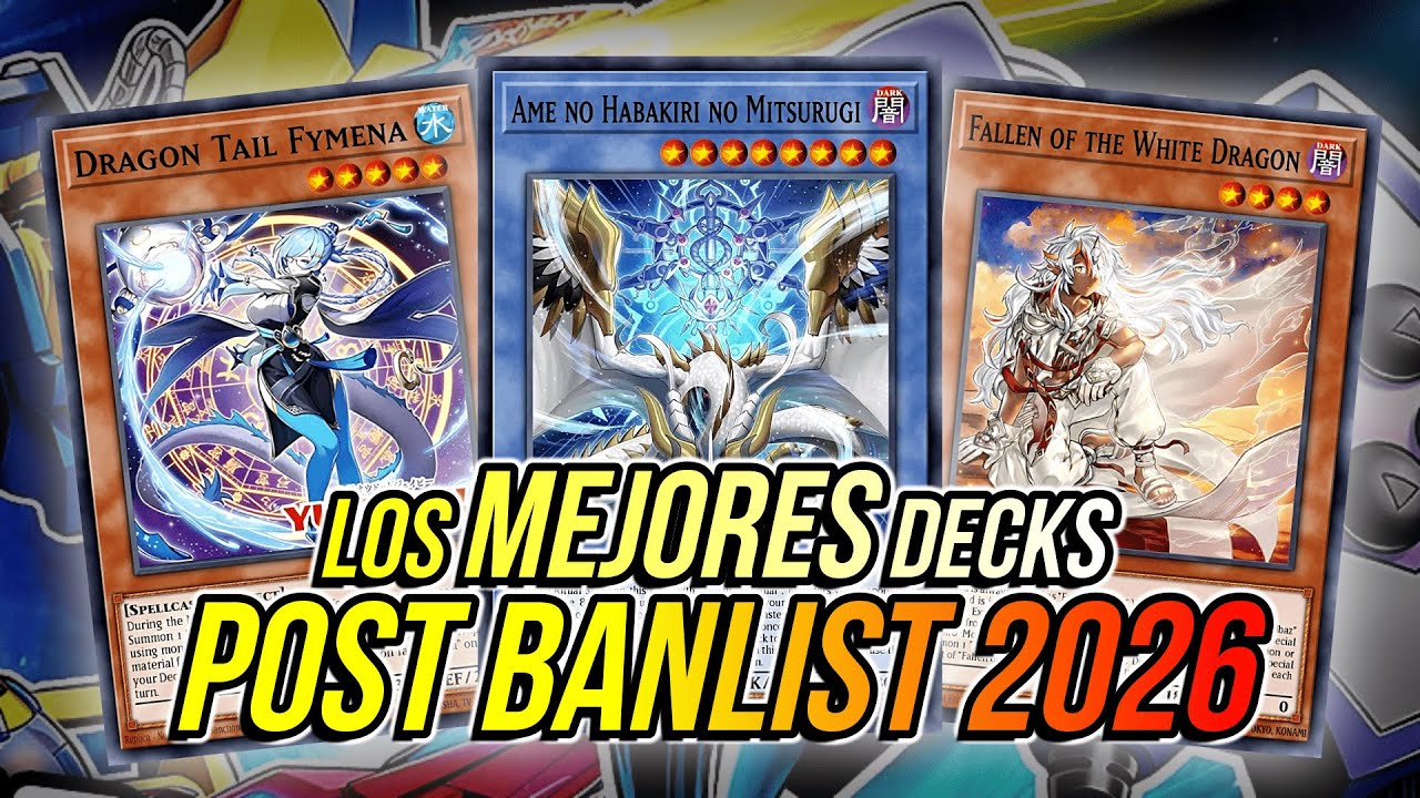 😱Los MEJORES DECKS de YUGIOH Post BANLIST FORMATO 2026🔥