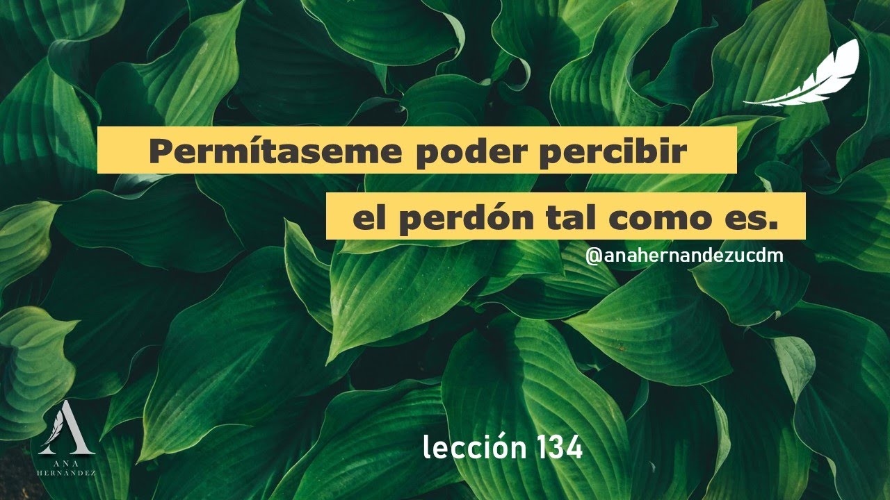 Permítaseme poder percibir el perdón tal como es. | L 134 | ANA HERNANDEZ UCDM