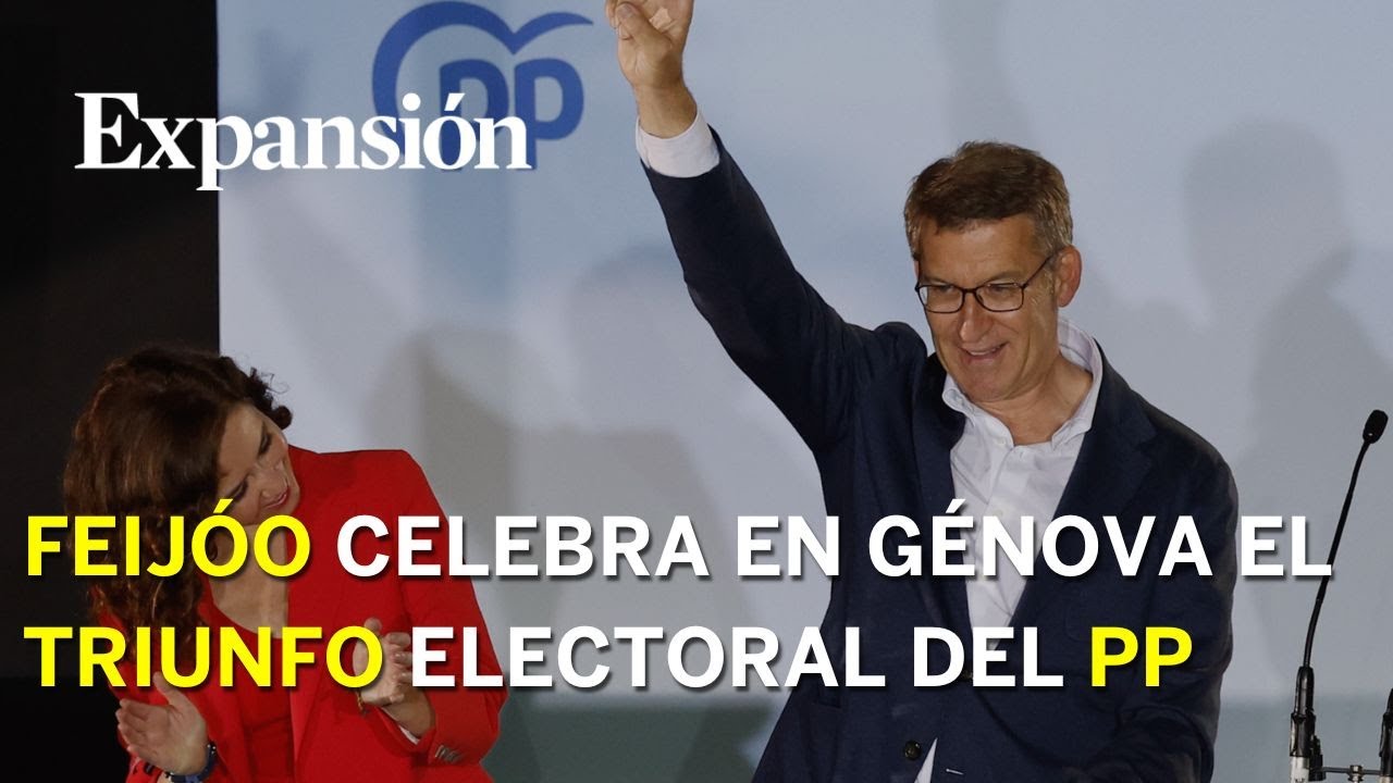 Feij&oacute;o celebra en G&eacute;nova el triunfo electoral del PP en las elecciones auton&oacute;micas y municipales