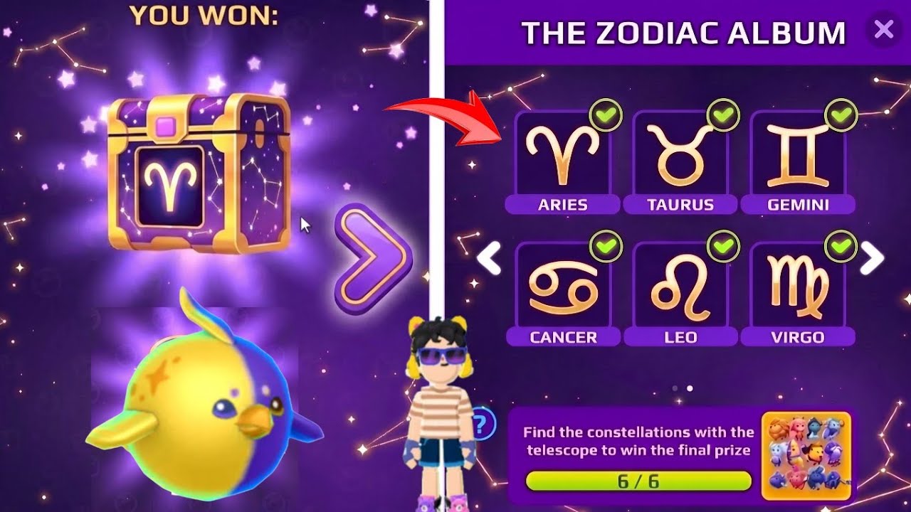 🌌 Find all 6/5 Zodiac Sign locations in PK XD || Constellation Album complete locations ♈ #pkxd