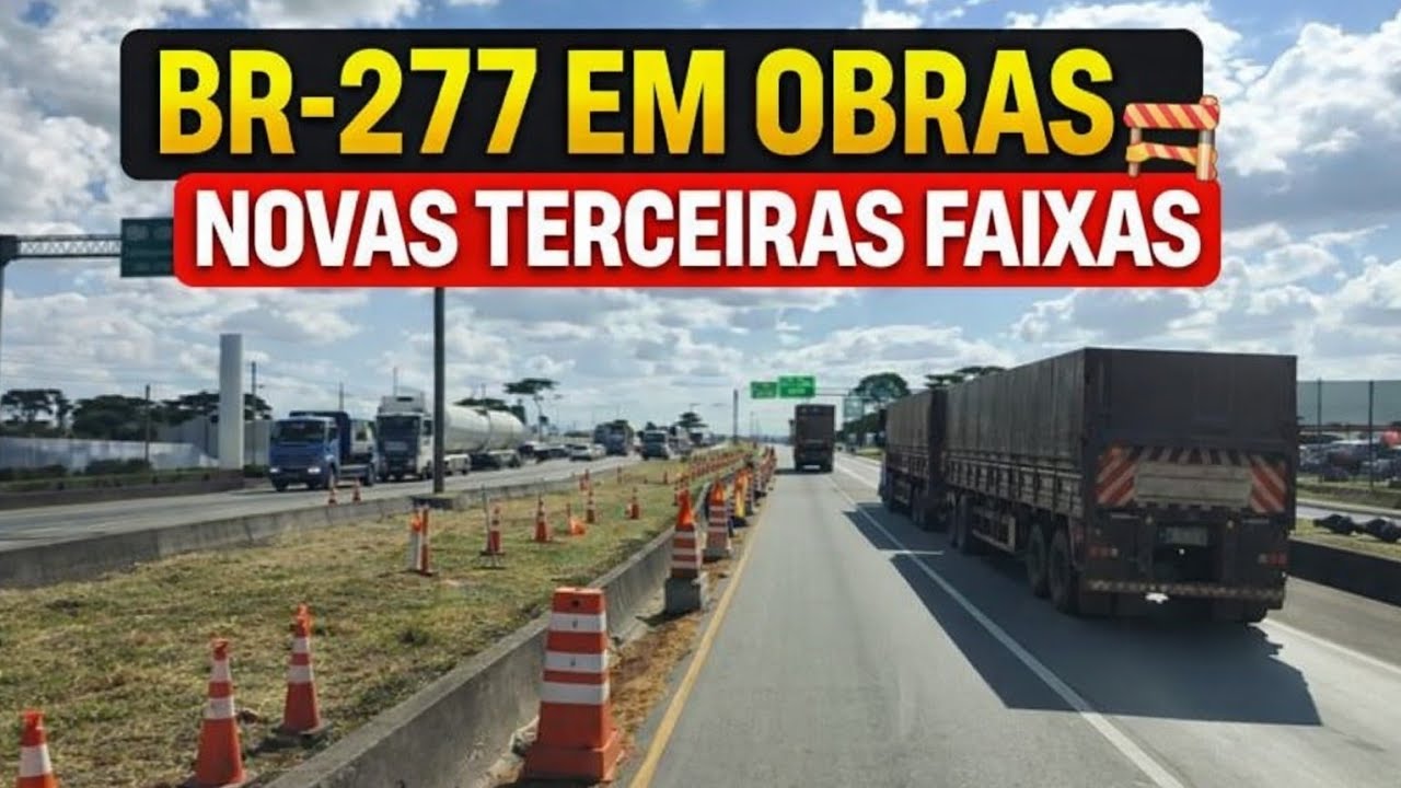 EP92/26 #BR277 EM OBRAS # TERCEIRAS FAIXAS SAINDO DO PAPEL # EM SÃO JOSÉ DOS PINHAIS PARANÁ 