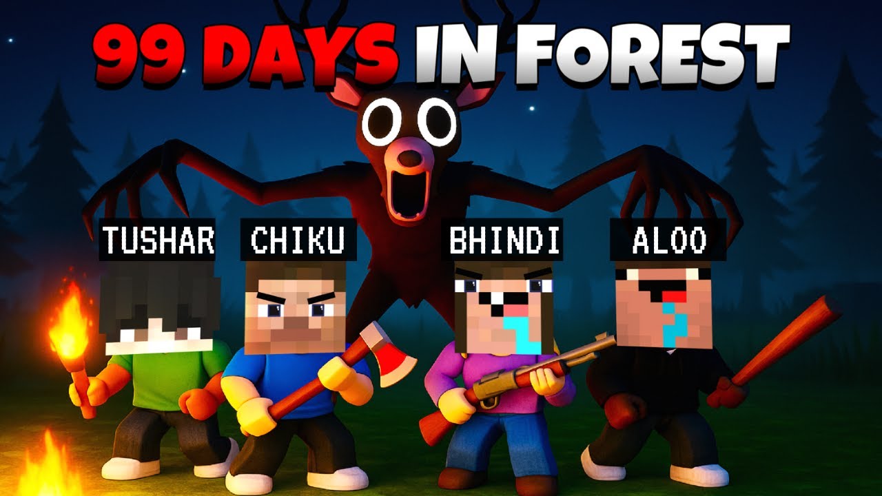 🔥 Surviving 99 Nights in the Forest! (Roblox Horror Game with Friends) 🌲