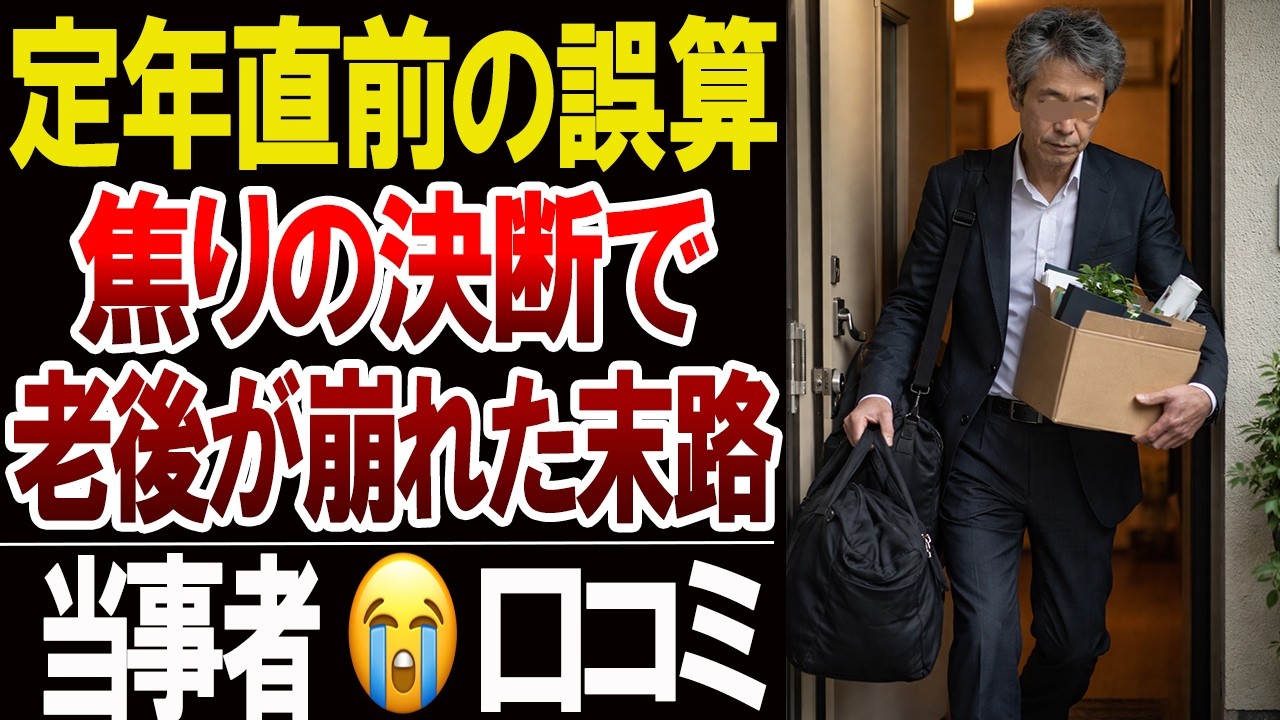 【定年直前の誤算】収入が消える恐怖で判断を誤ったシニアの末路…口コミ20選