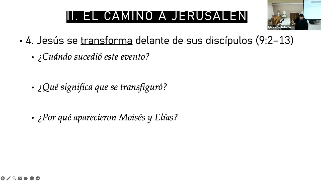 Escuela Dominical La transfiguración de Jesús (Marcos 9)