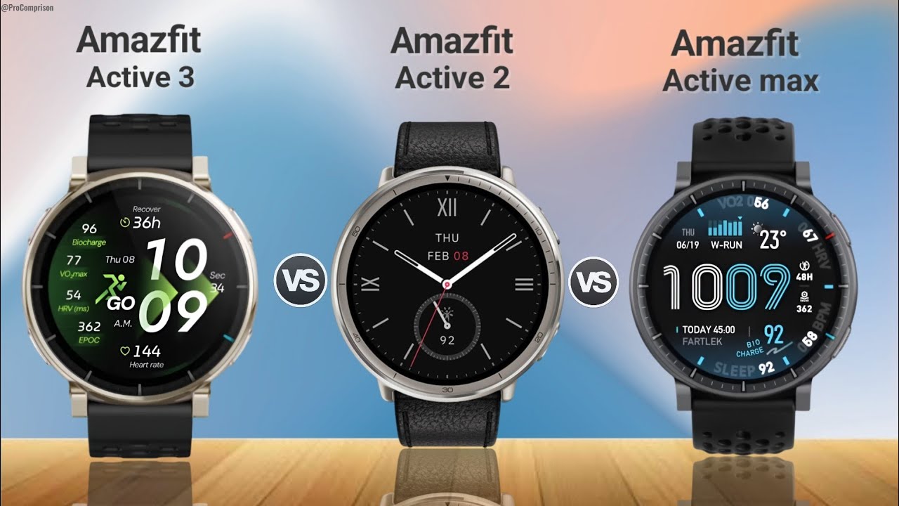 Amazfit Active 3 vs Amazfit Active 2 vs Amazfit Active Max || Full Comparison 