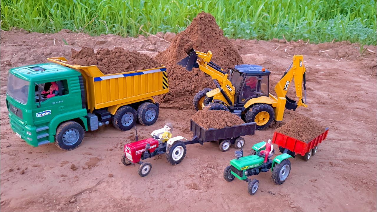 JCB fully loading sand HMT tractor | Sonalika Rx60 DI tractor |@MrDevCreators