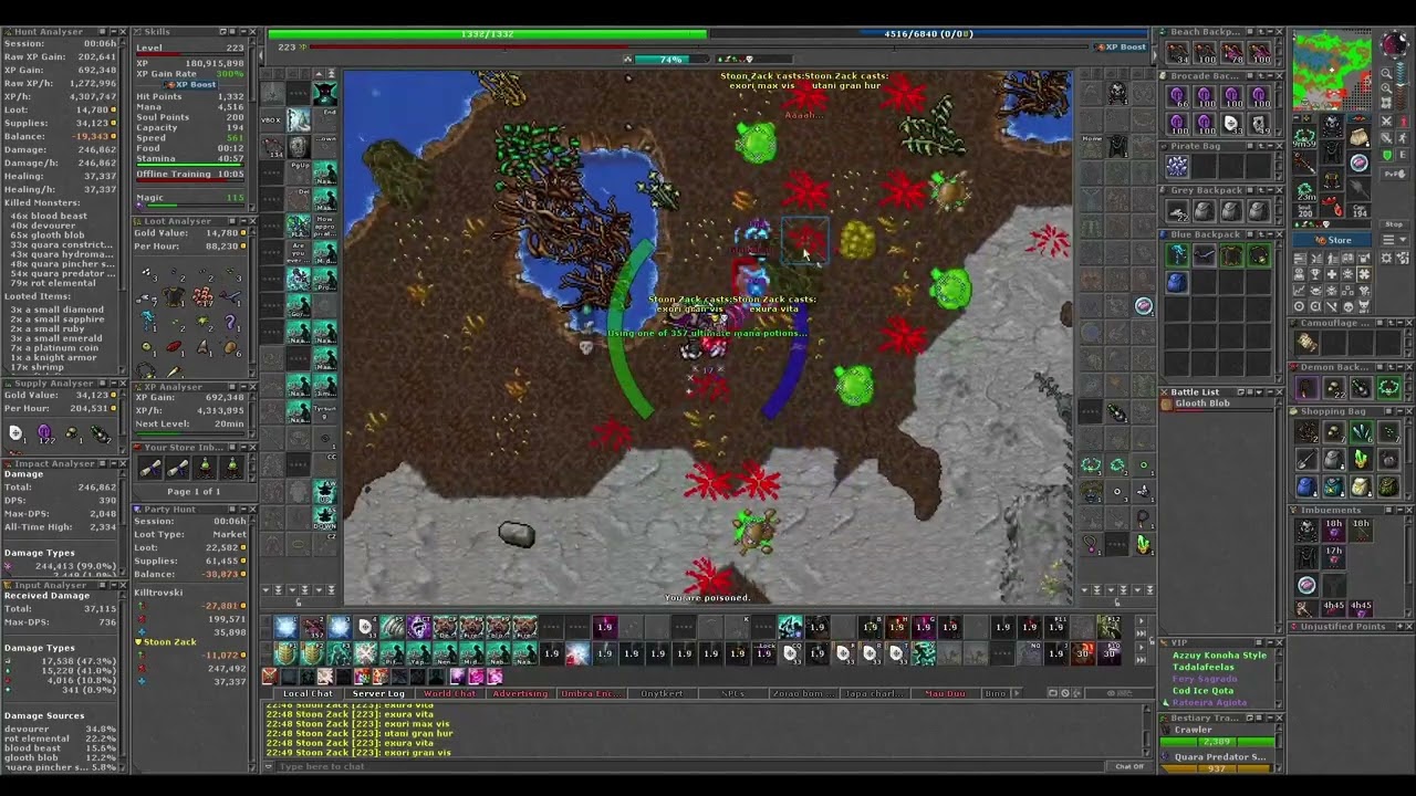 Tibia MS e ED 200 + (223 & 235) - West Oramond (+ Quaras) -2KK RAW