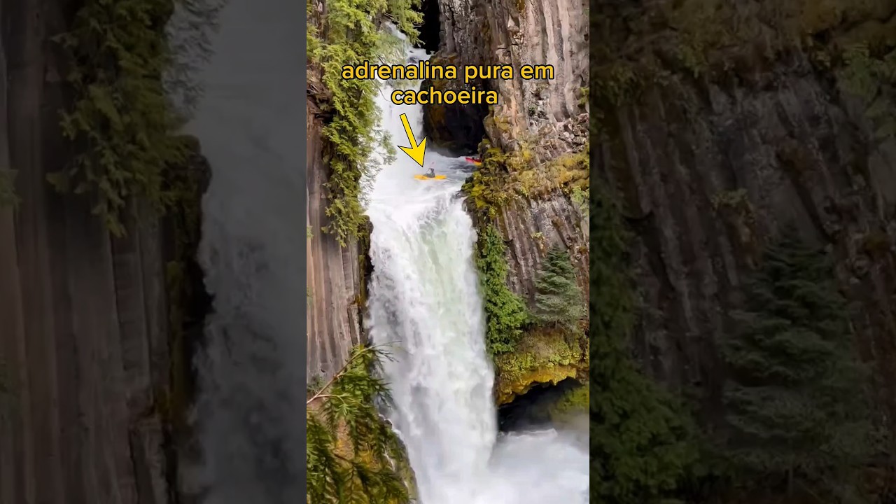 esporte radical desafiando natureza selvagem #aventura #naturezaselvagem #adrenalinapura
