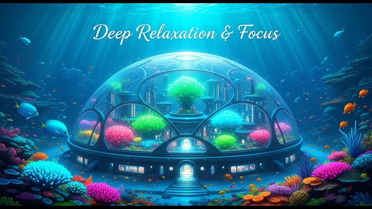Ambient Ocean Sounds: Serene Underwater Cityscape for Sleep, Study & Meditation (8 Hours)