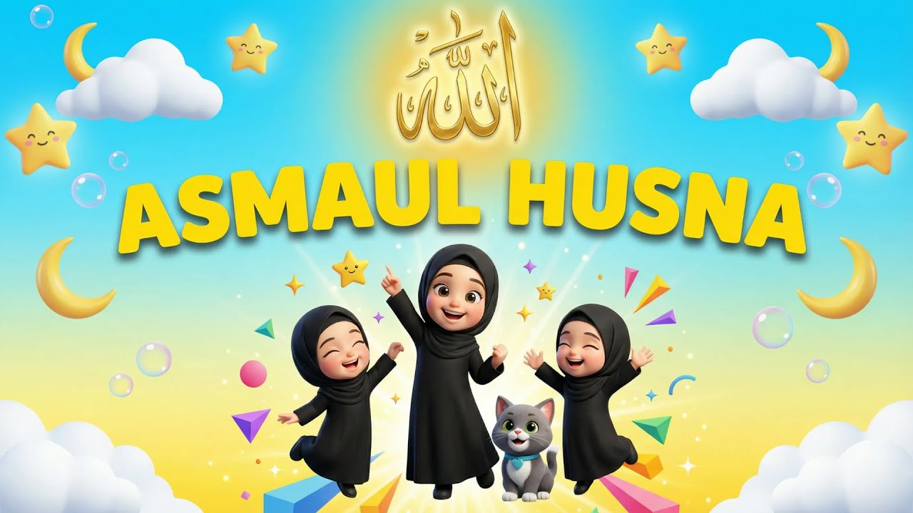 ASMAUL HUSNA (99 Nama Allah) 🌙 | Lagu Anak Islami | Animasi 3D
