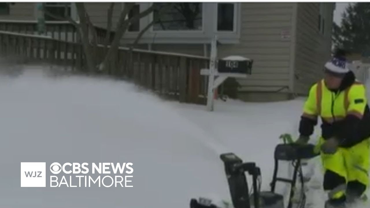 Baltimore County residents deal with inches of snow