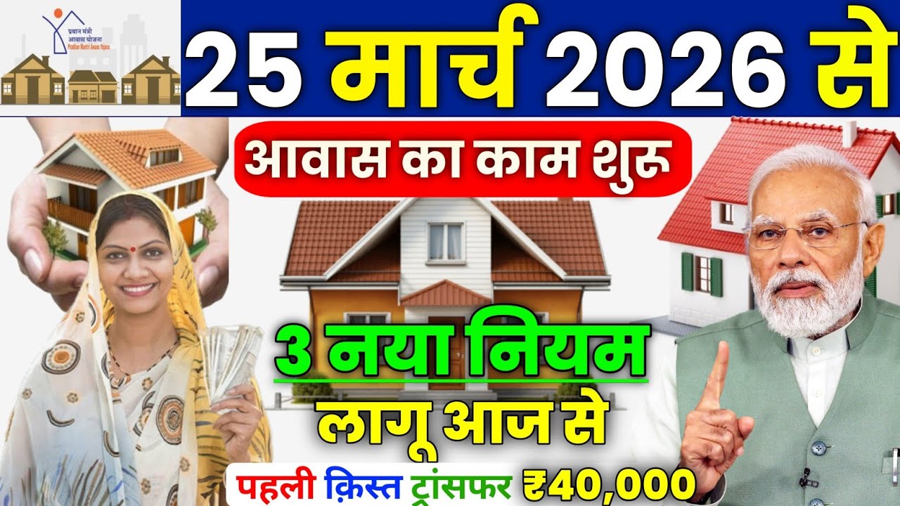 👉 PM Awas Yojana Big Update: 3 नया नियम लागू 2026 | Pradhan Mantri Awas Yojana 2026 | pm awas yojana