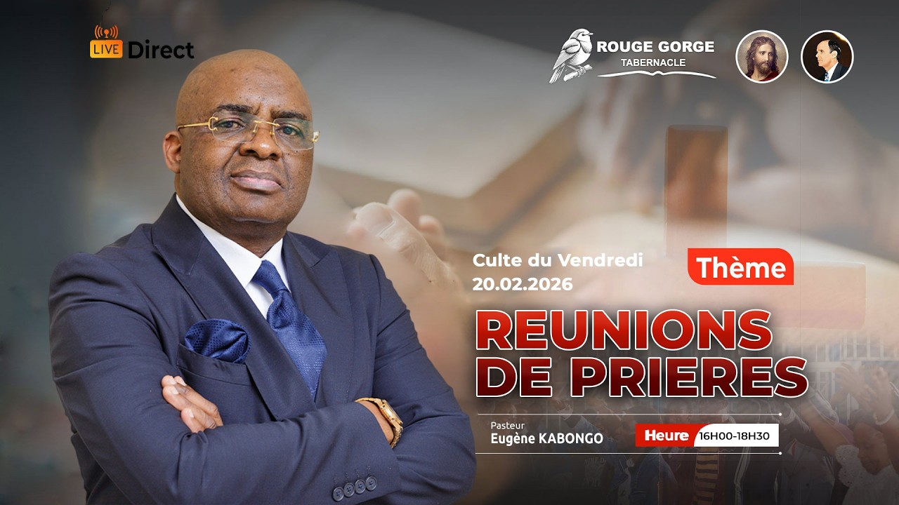 🔴 LIVE | VENDREDI 20.02.2026 |REUNIONS DE PRIERES | Rev Eugène KABONGO