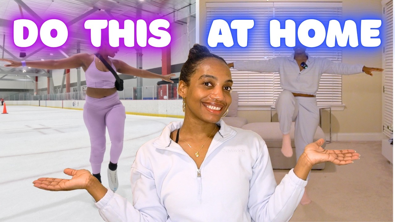 Learn to ice skate AT HOME! 👀 (Absolute Beginner Guide) ⛸️