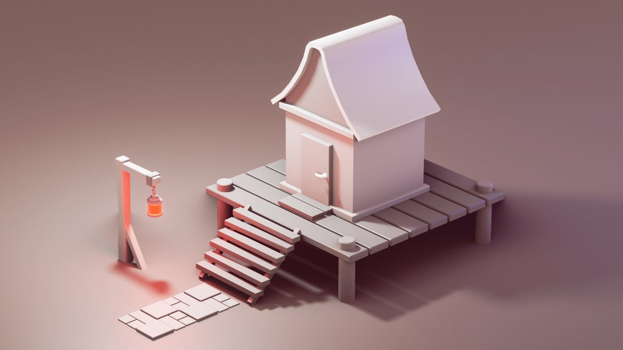 EP1 | Low Poly Hut in Blender 2.90 | 3d Game Asset | Blender Speed Model | Low poly game asset