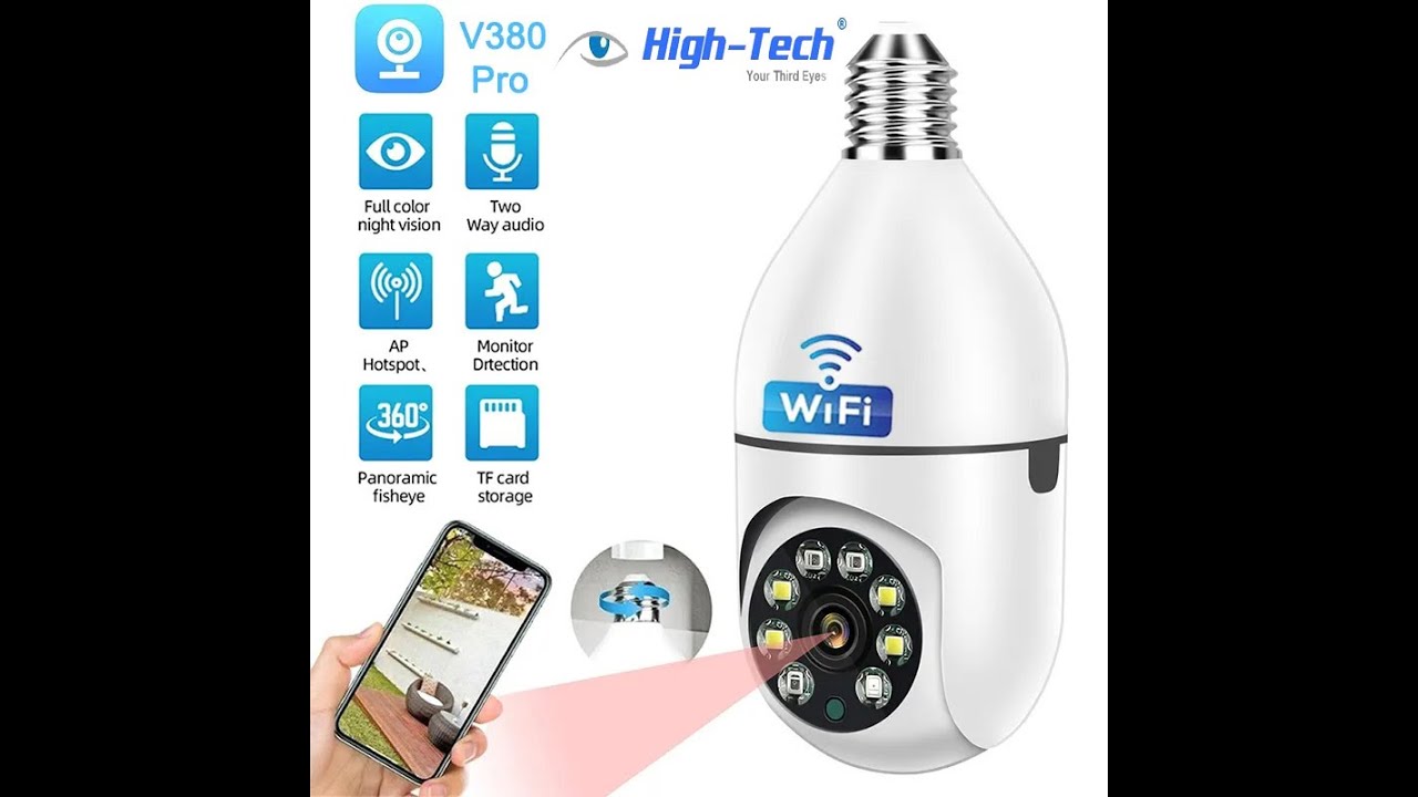 Bulb Camera V380 CCTV for any Holder |Cheap CCTV Camera | Best indoor WIFI Camera Step By Step Guide