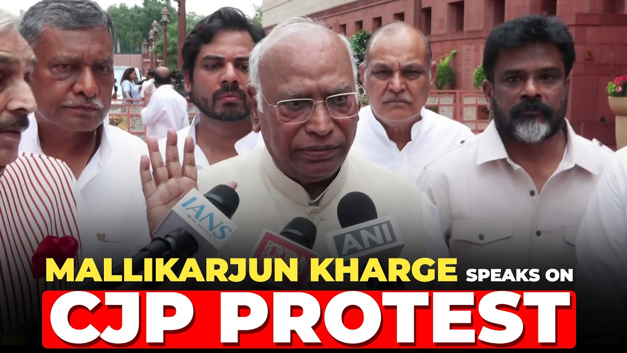 LIVE: Mallikarjun Kharge Speaks on CJP Protest, Paper Leak, NEET & INDIA Bloc Meet | Delhi Police