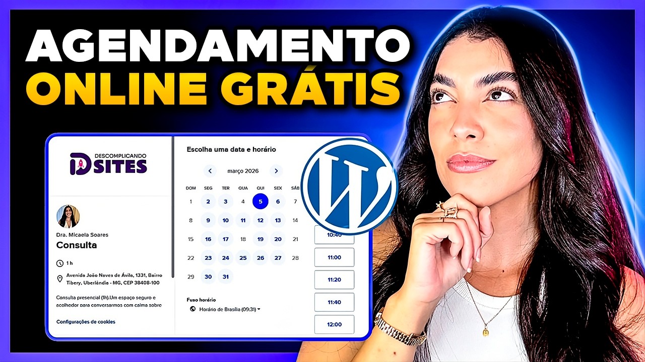 Como Colocar AGENDAMENTO ONLINE no site WordPress e Elementor [Sistema Calendly + Google Agenda]
