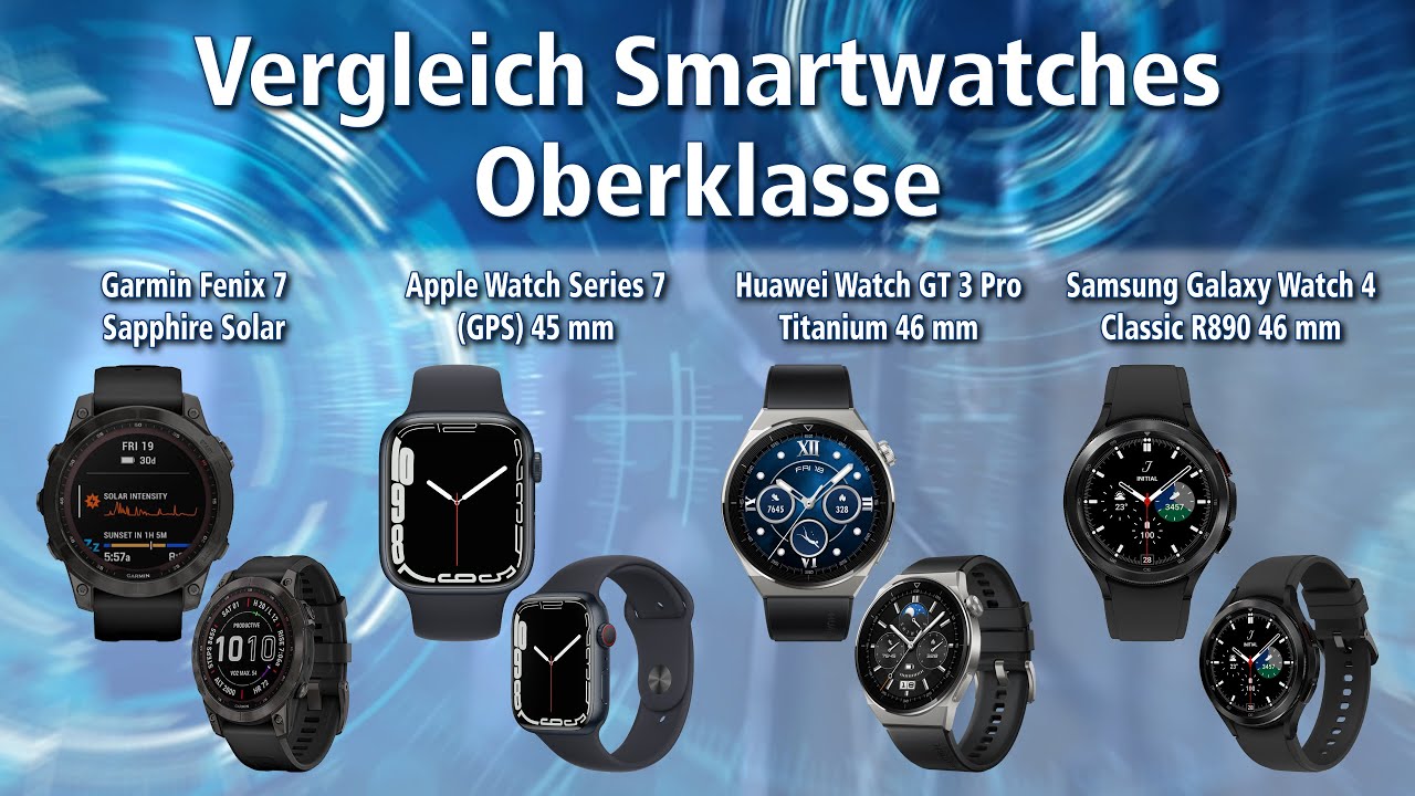 Vergleich Smartwatches Oberklasse