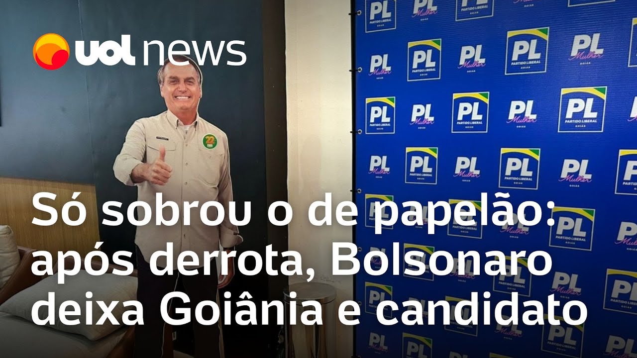 Bolsonaro deixa Goiânia e candidato após derrota de Fred Rodrigues: 'Só sobrou o de papelão'