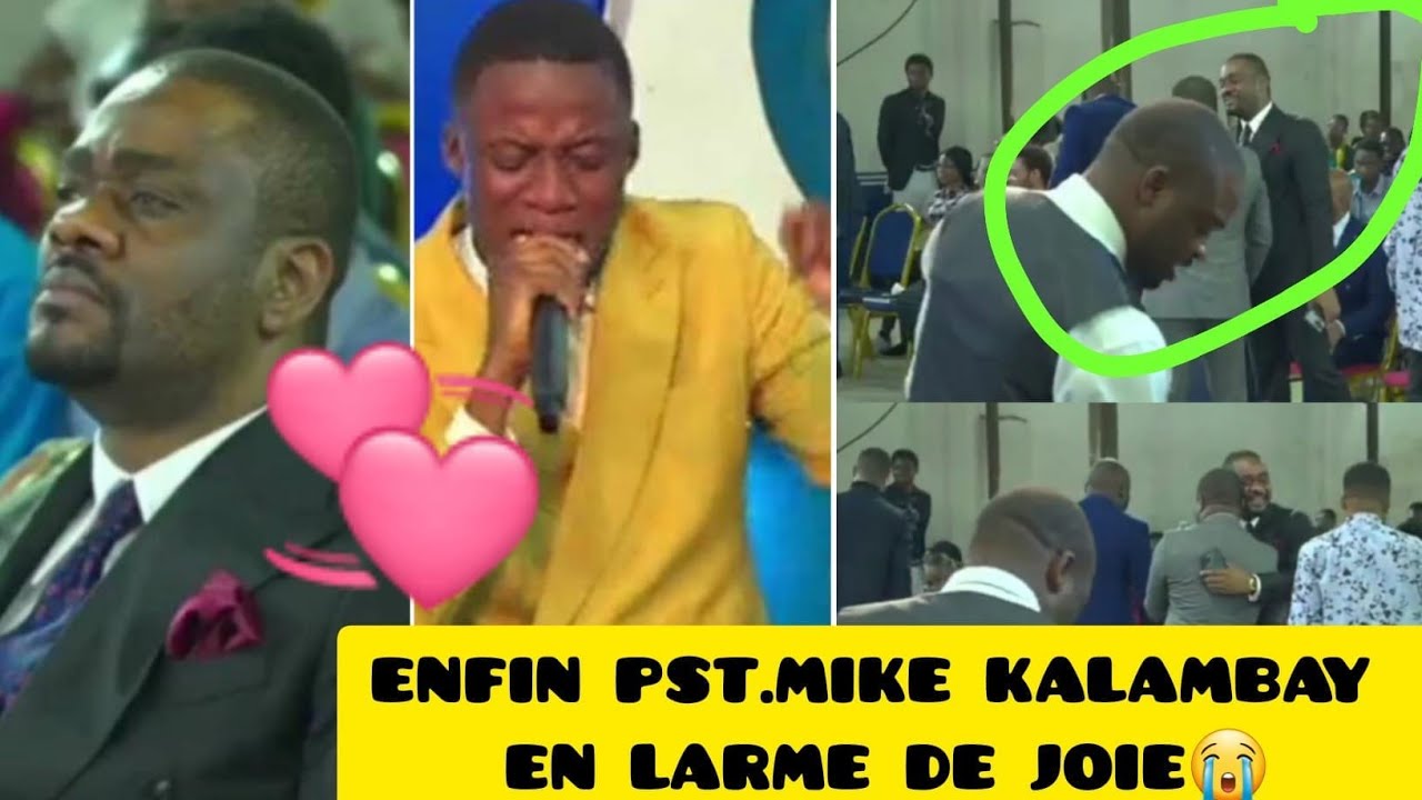 PST.MIKE KALAMBAY REÇOIT LE FR.PAUL BAKENDA DANS SON ÉGLISE LE FAIT PLEURÉ EN PLEIN CULTE KEL JOIE😭💞