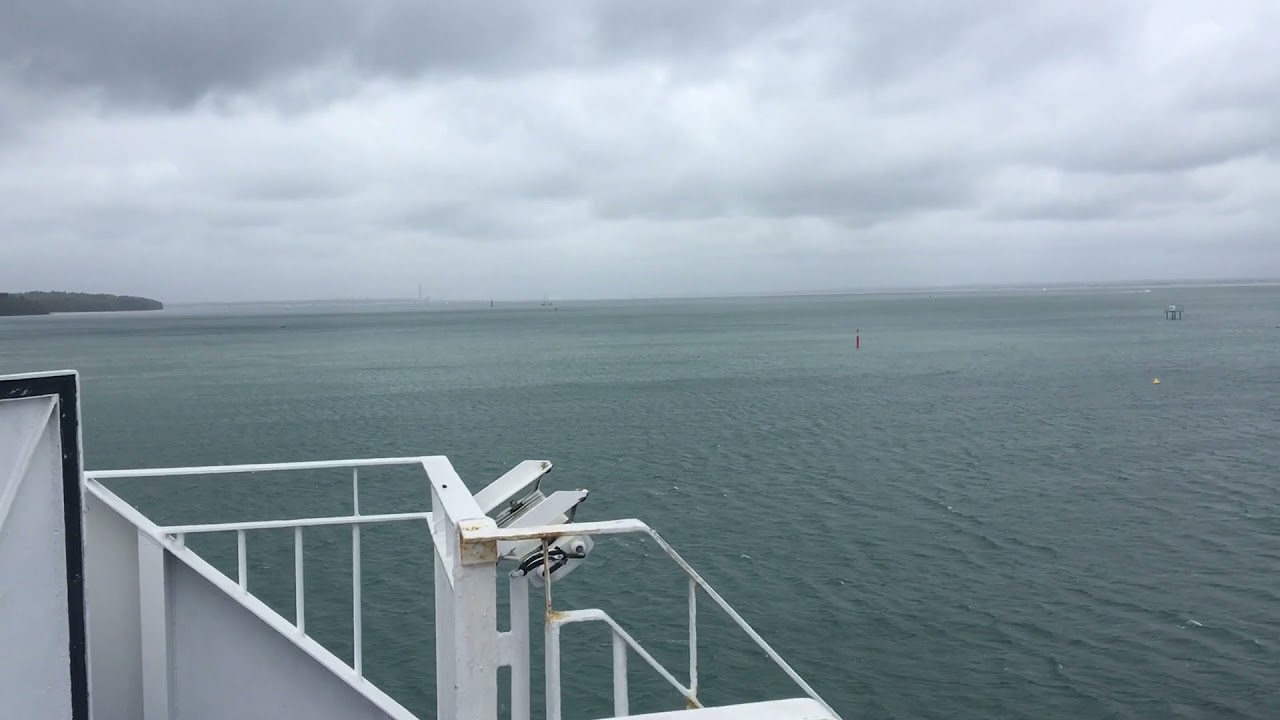 Departing Fishbourne onboard ST CLARE and safety announcement Sunday 16th May 2021