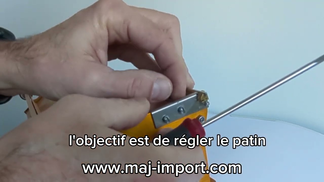 réglage des patins des boîtes de finition