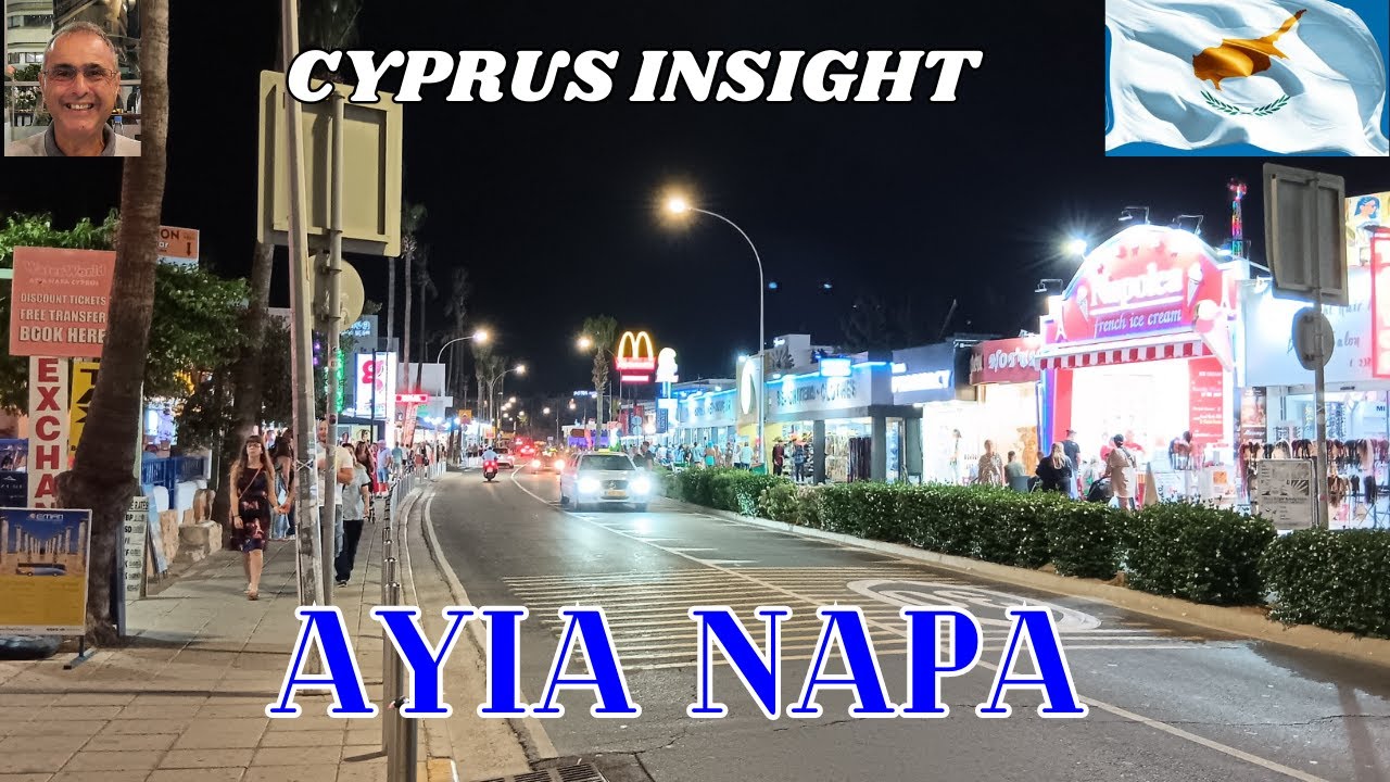 Nissi Avenue, Ayia Napa Cyprus - An Evening Stroll.